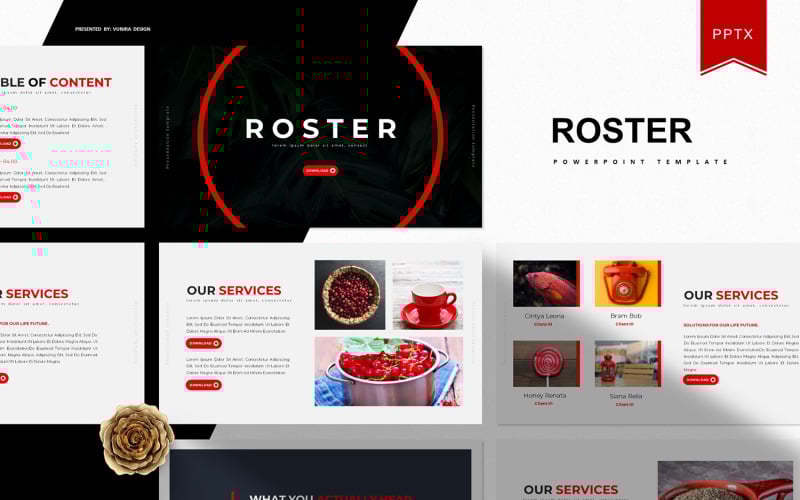 roster powerpoint template original