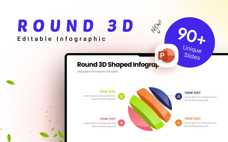 round d shaped business infographic template original