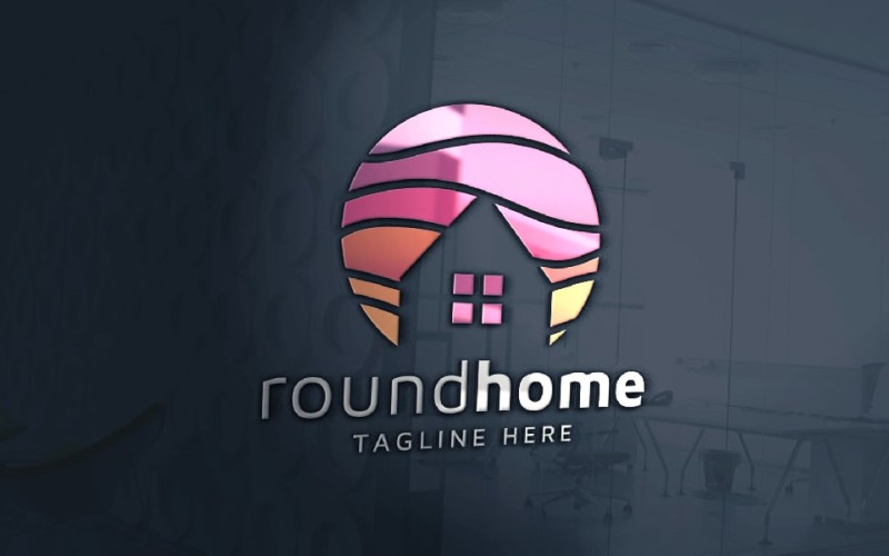 round home pro branding logo original