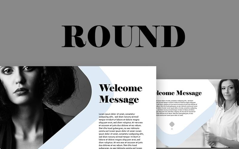 round powerpoint template original