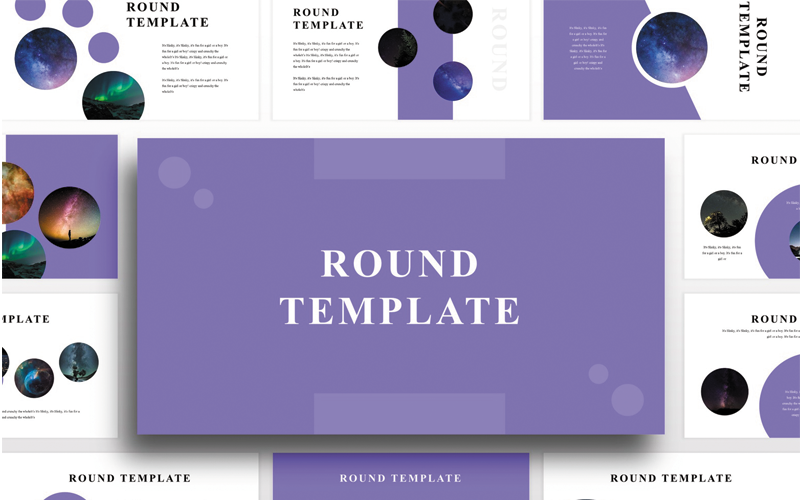 round powerpoint template original