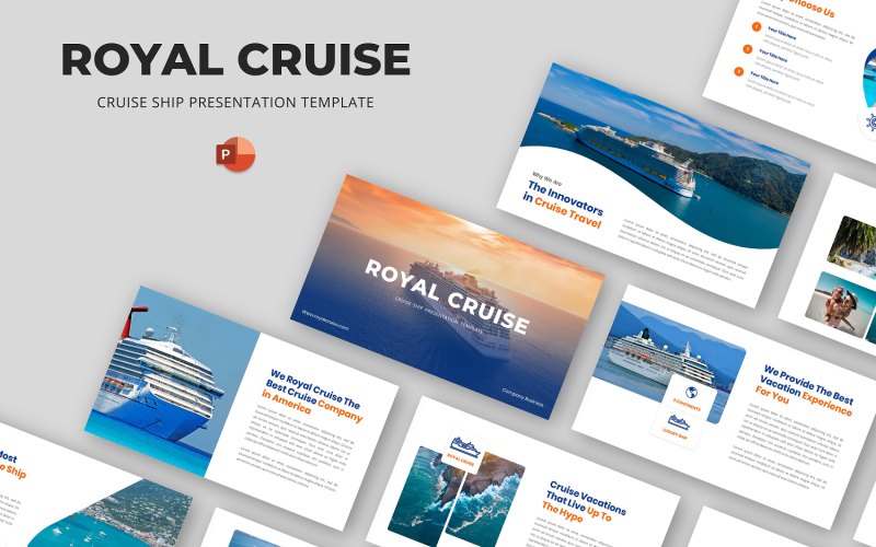 royal cruise cruise ship powerpoint template original