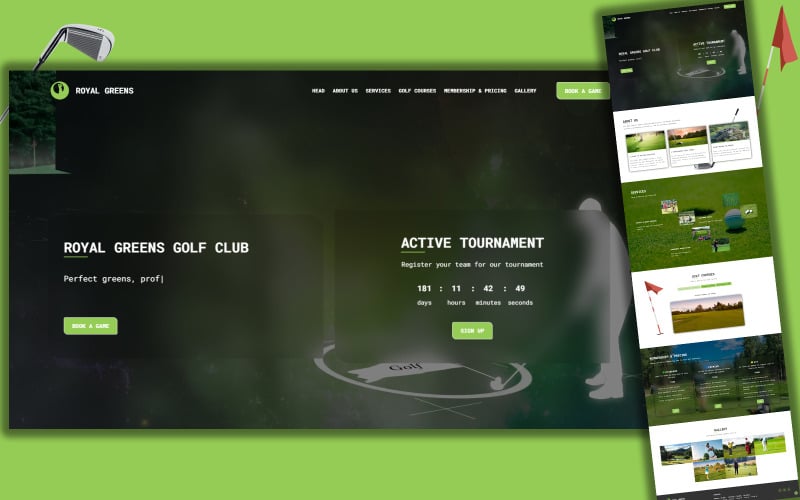 royal green golf landing page original
