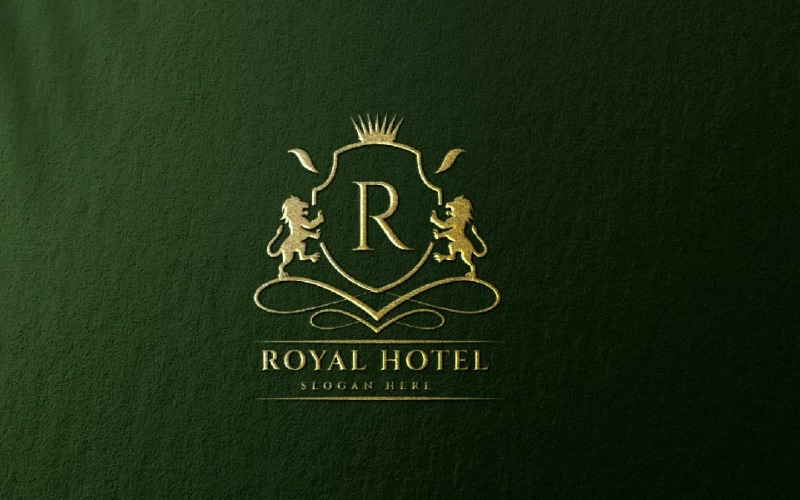 royal hotel letter r professional logo original