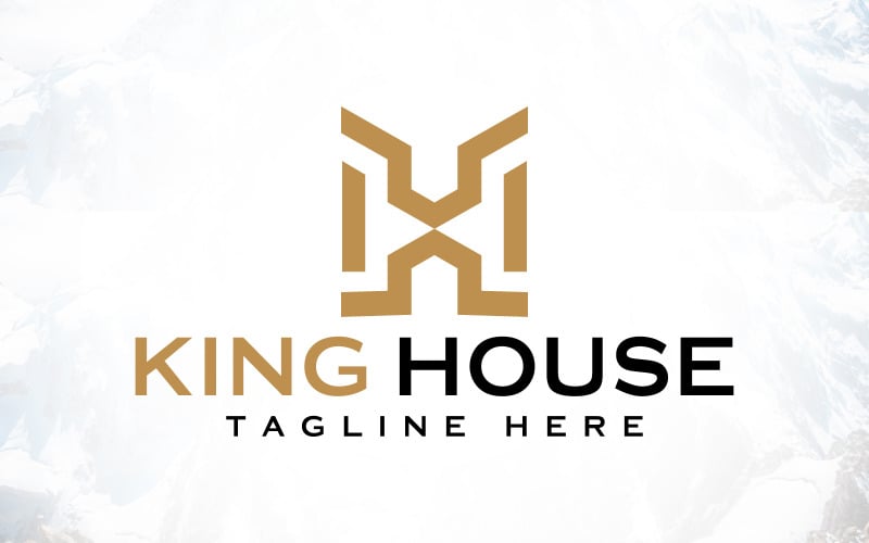 royal king lion house logo design original