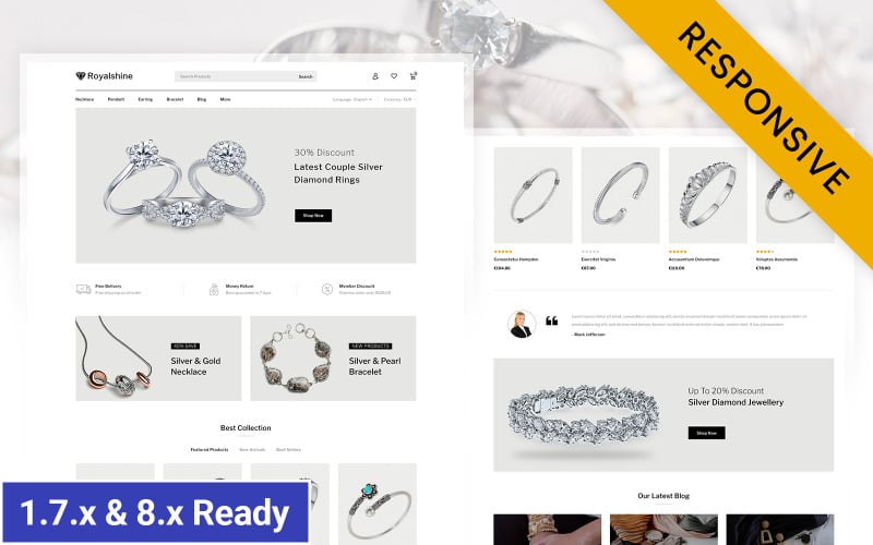 royalshine jewellery store prestashop theme original
