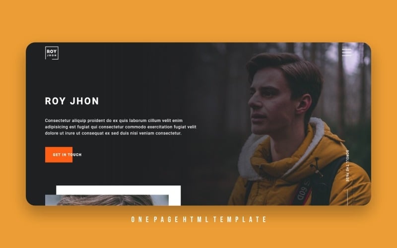 royjhon personal html portfolio landing page template original