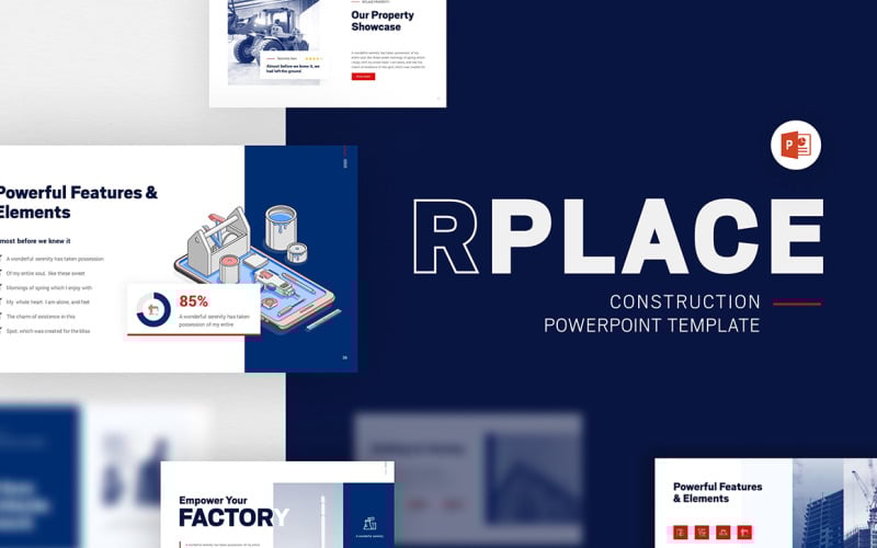 rplace construction modern powerpoint template original