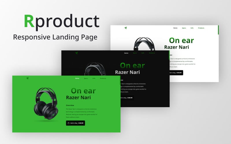 rproduct responsive landing page original