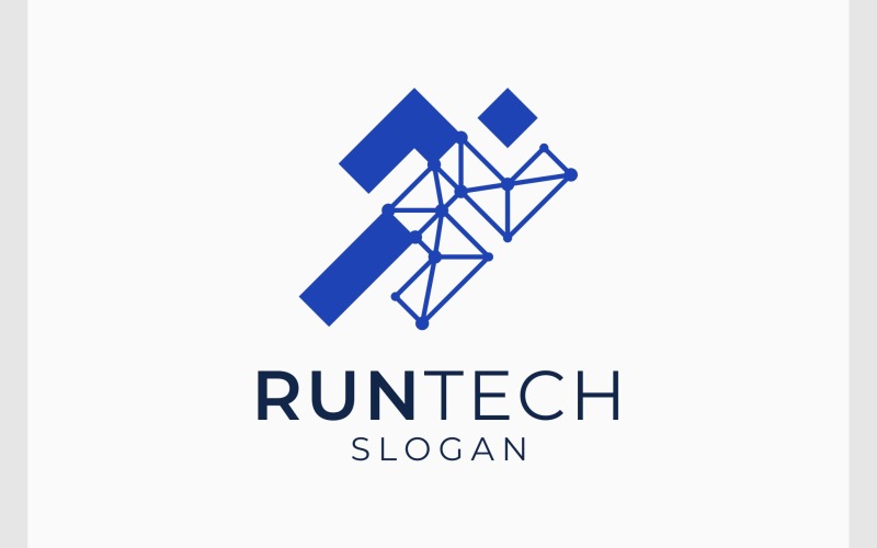 run running connection technology logo original