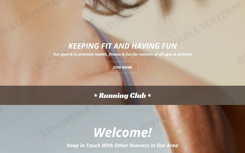 running responsive landing page template original
