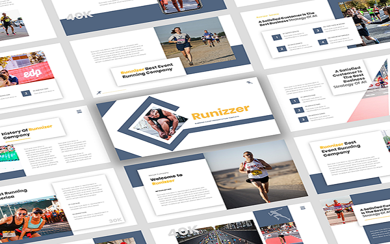 runnizer running event powerpoint template original