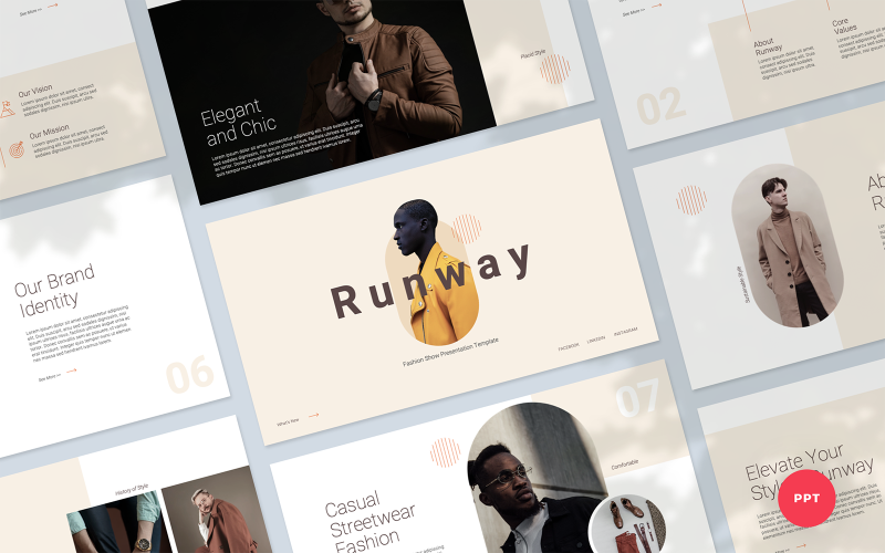 runway fashion show presentation powerpoint template original