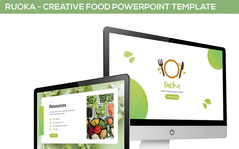 ruoka creative food powerpoint template original