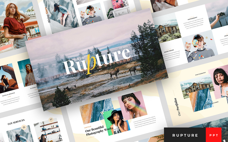 rupture creative agency presentation powerpoint template original