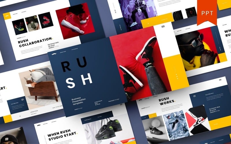 rush business powerpoint template original