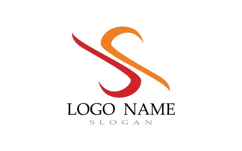 s letter business logo template v original