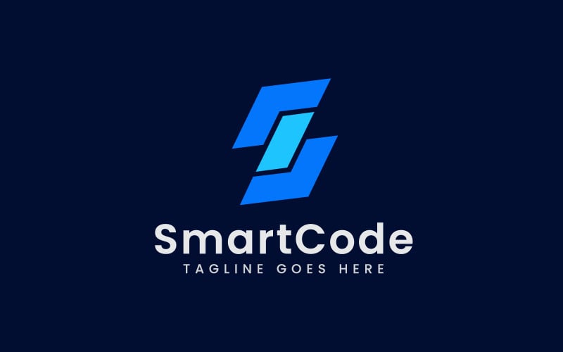 s letter coding logo design template original