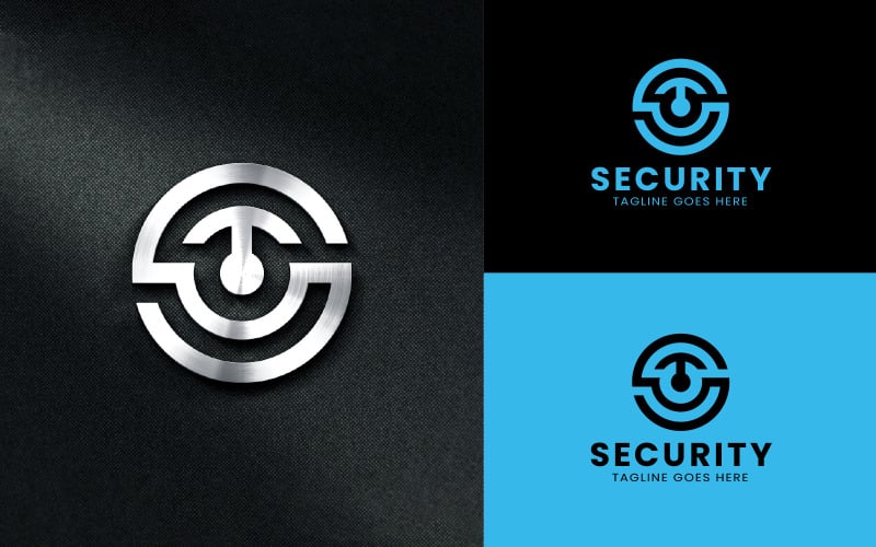 s letter monogram security logo design original
