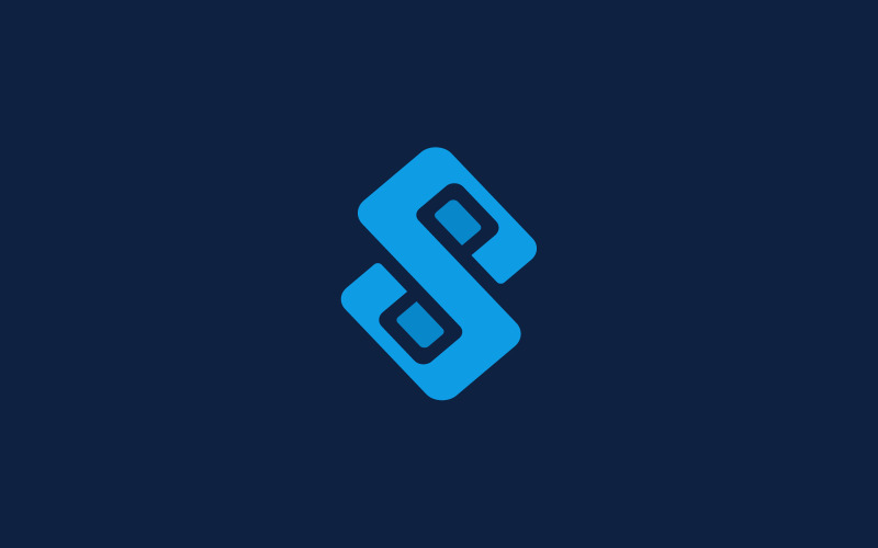 s sp or pp letter minimal logo design original