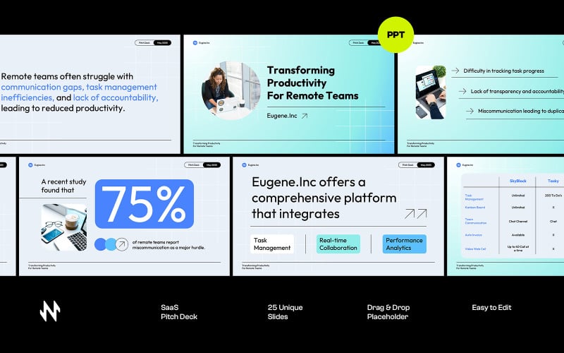 saas pitch deck powerpoint original