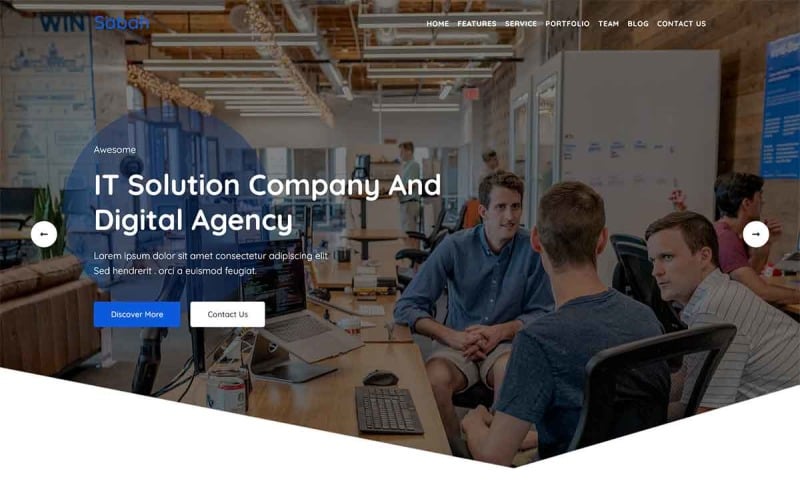 sabah it solution services landing page template original