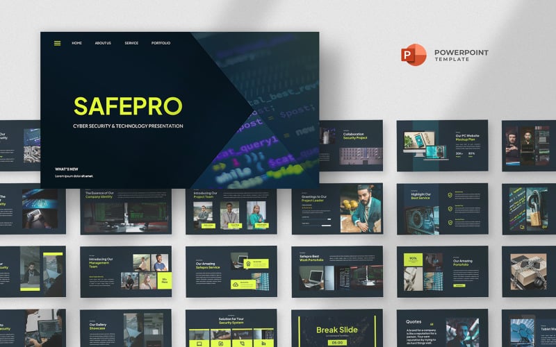 safepro cyber security powerpoint template original
