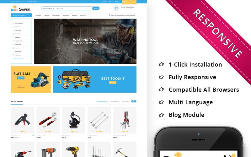 safer the tool store responsive prestashop theme original