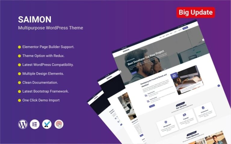 saimon multipurpose responsive wordpress theme original