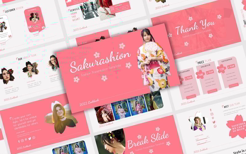 sakurashion fashion powerpoint template original