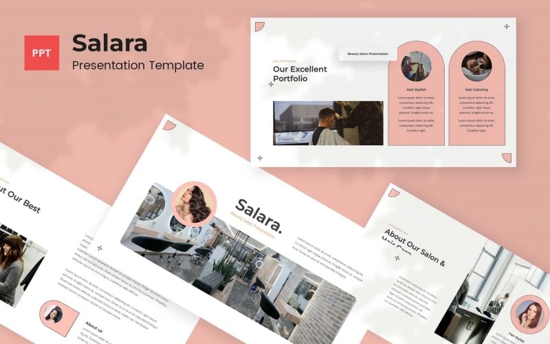 salara beauty salon powerpoint template original