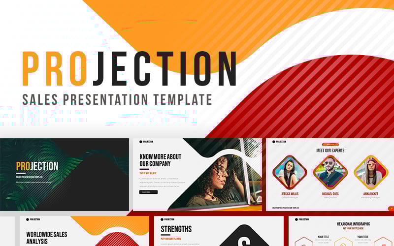 sale projection powerpoint template original