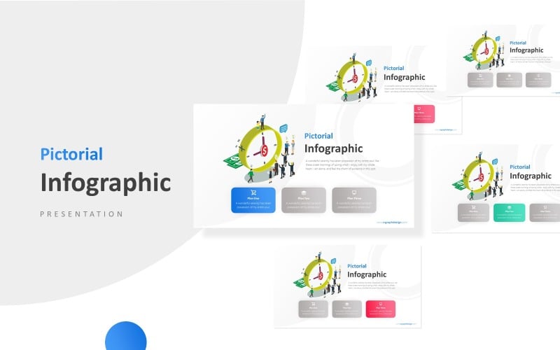 sales goal with large clock powerpoint template original