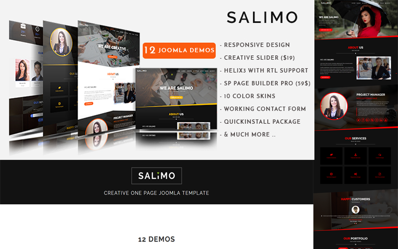 salimo creative one page joomla template original