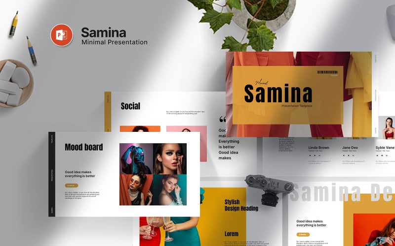 samina minimal powerpoint presentation original