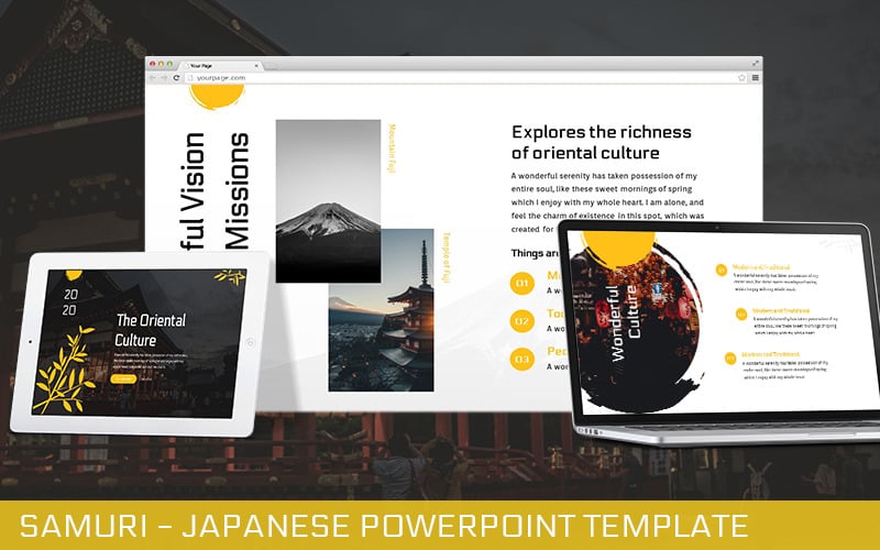 samuri japanese powerpoint template original