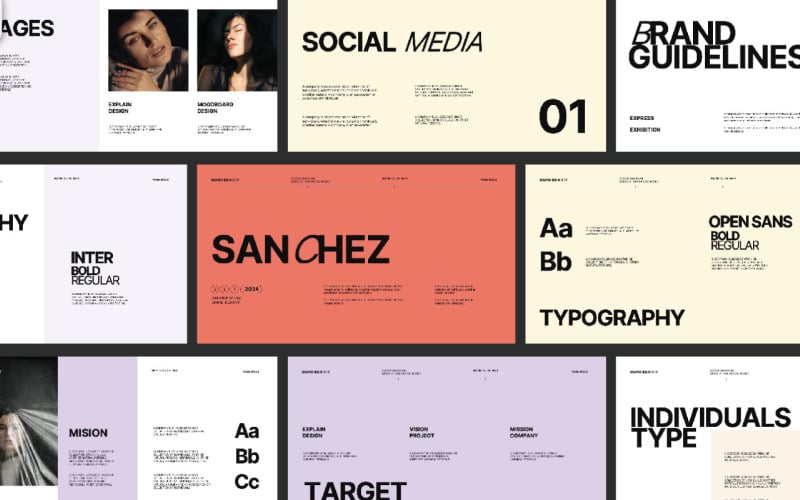 sanchez brand identity powerpoint template original