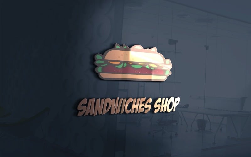 sandwiches shop fast food logo vector file original