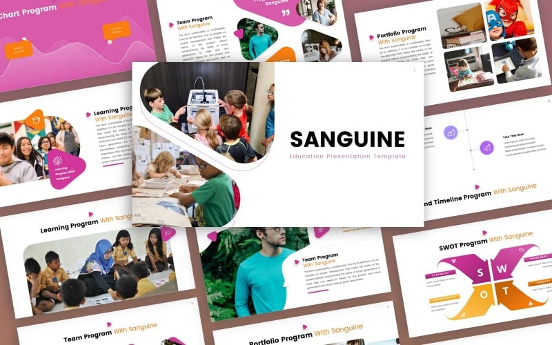 sanguine education multipurpose powerpoint template original