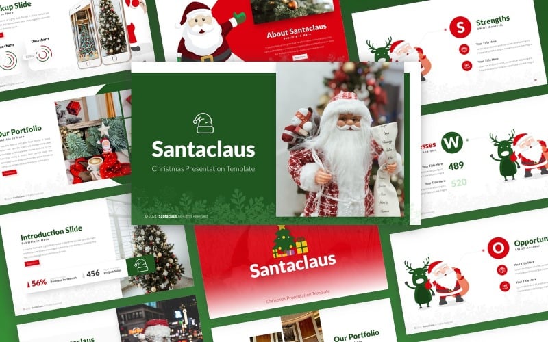 santaclaus christmas multipurpose powerpoint template original