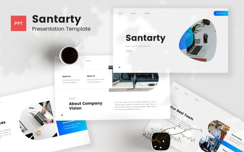 santarty pitch deck powerpoint template original