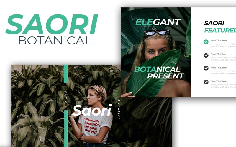 saori botanical powerpoint template original