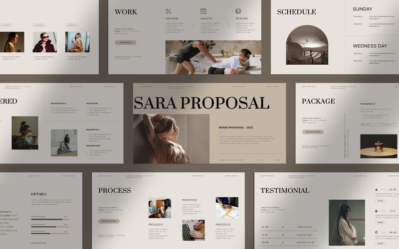 sara brand proposal template original