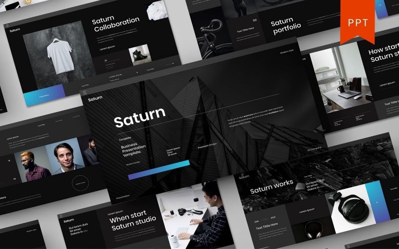 saturn business powerpoint template original