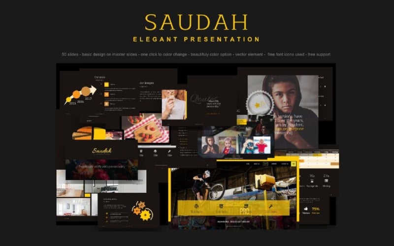 saudah elegant presentation powerpoint template original