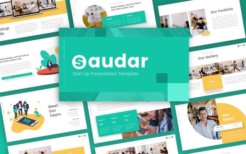 saudar strat up multipurpose powerpoint template original