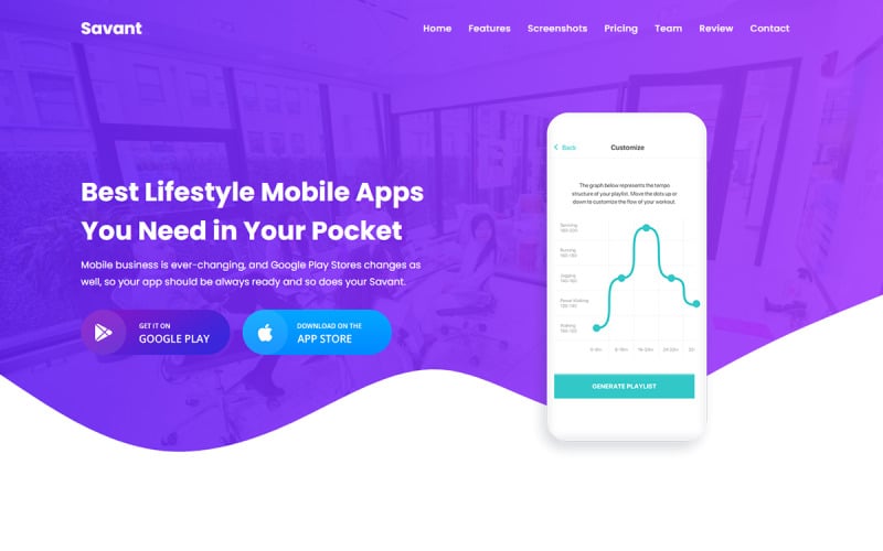 savant app html landing page template original