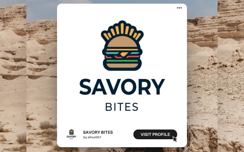 savory bites fast food logo template bold branding for quick bites original