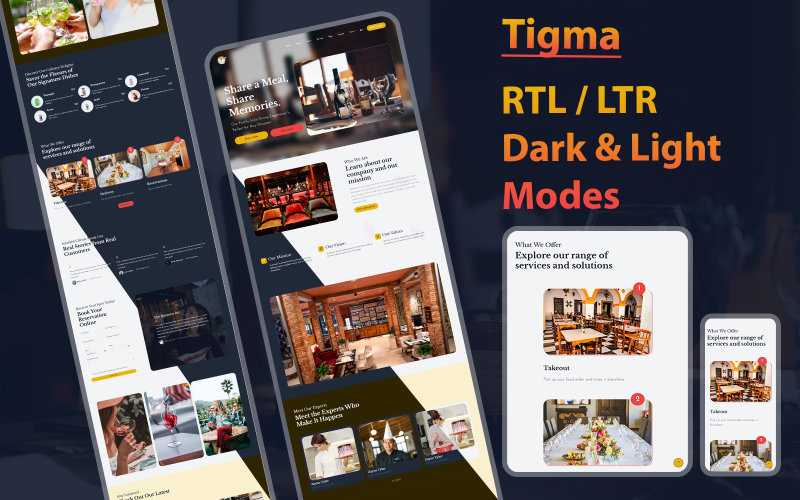 savorysnap restaurant html landing page template original