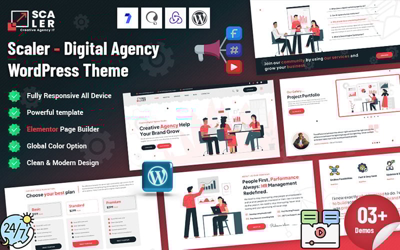 scaler digital agency wordpress theme original